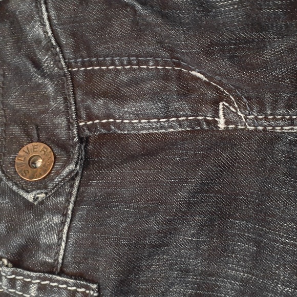 🛍Silver Jeans,Tuesday, Sz 30 straight leg distressed low rise blue  jeans.    … - Picture 13 of 13